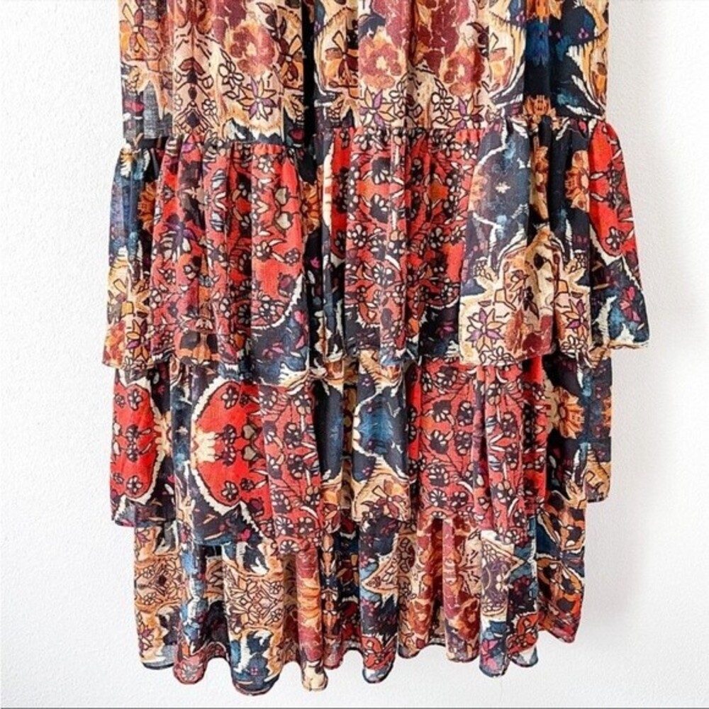 Free People Wear It Out Midi Dress in Black Motif 10 NWOT - Picture 4 of 10